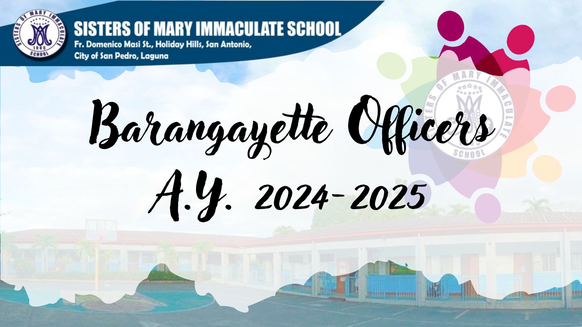 SMIS newly elected Barangayette & Student Council Officers